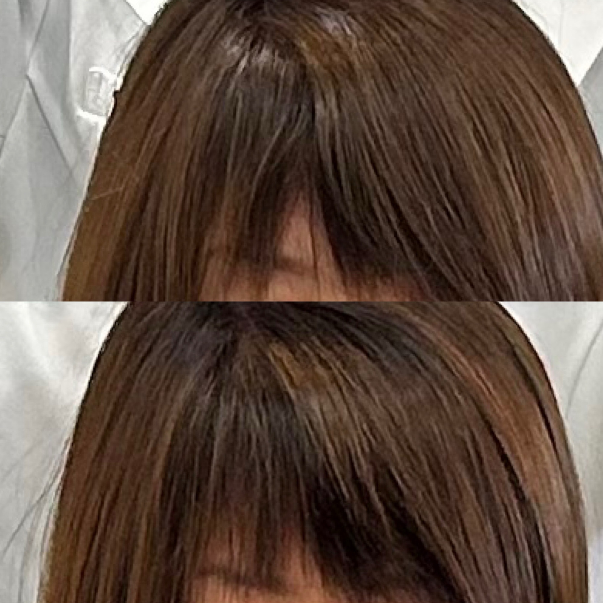 前髪のクセやうねりをカットだけで解消したビフォーアフター
